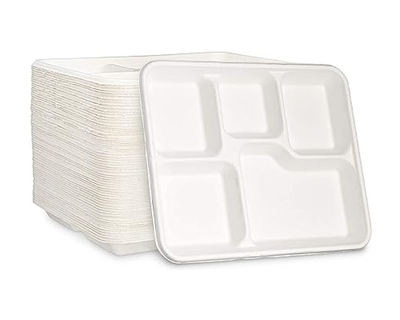Paper Plates 5 compartments - Indian Spices