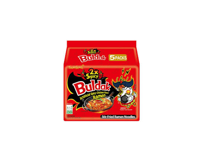Samyang Buldak 2X spicy Noodles 5 Pack - Indian Spices