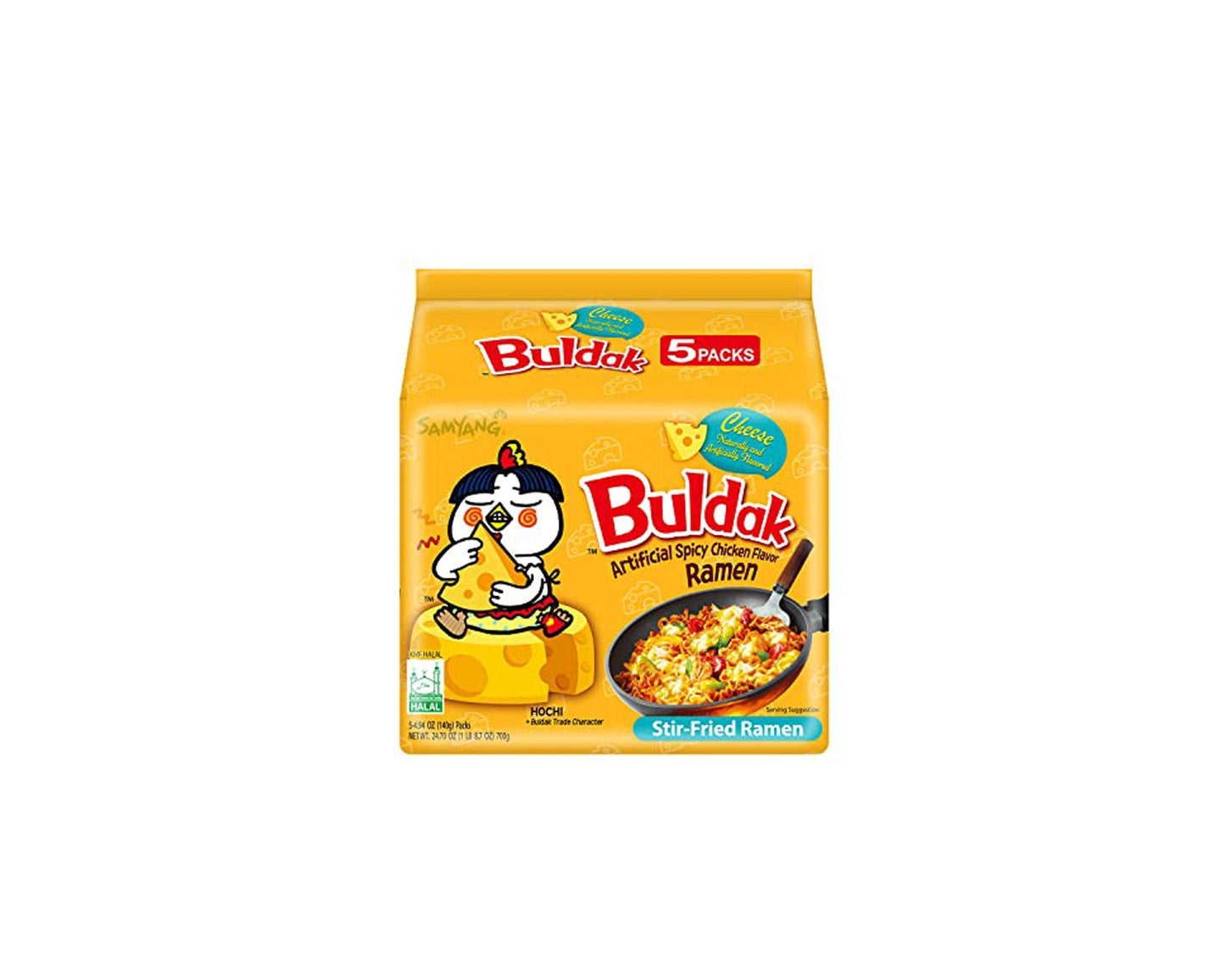 Samyang Buldak Cheese Ramen Noodles 5 Pack - Indian Spices