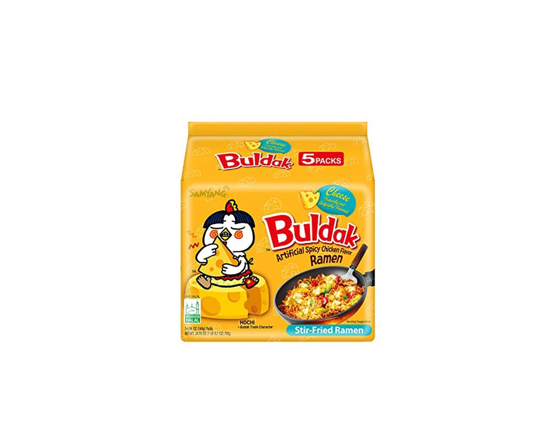 Samyang Buldak Cheese Ramen Noodles 5 Pack - Indian Spices